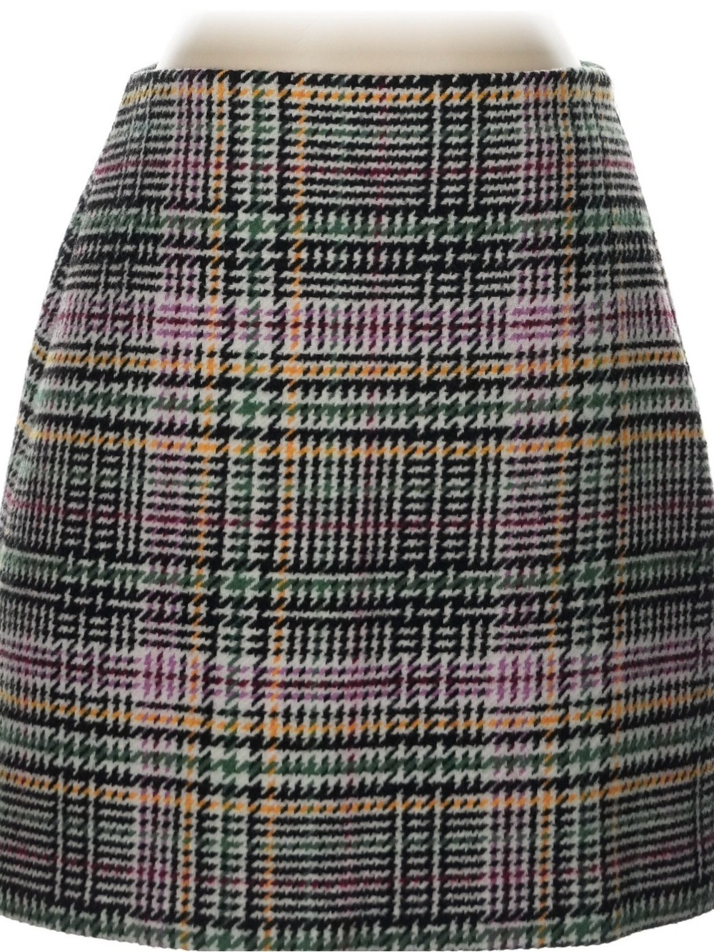 LOFT A line plaid mini skirt